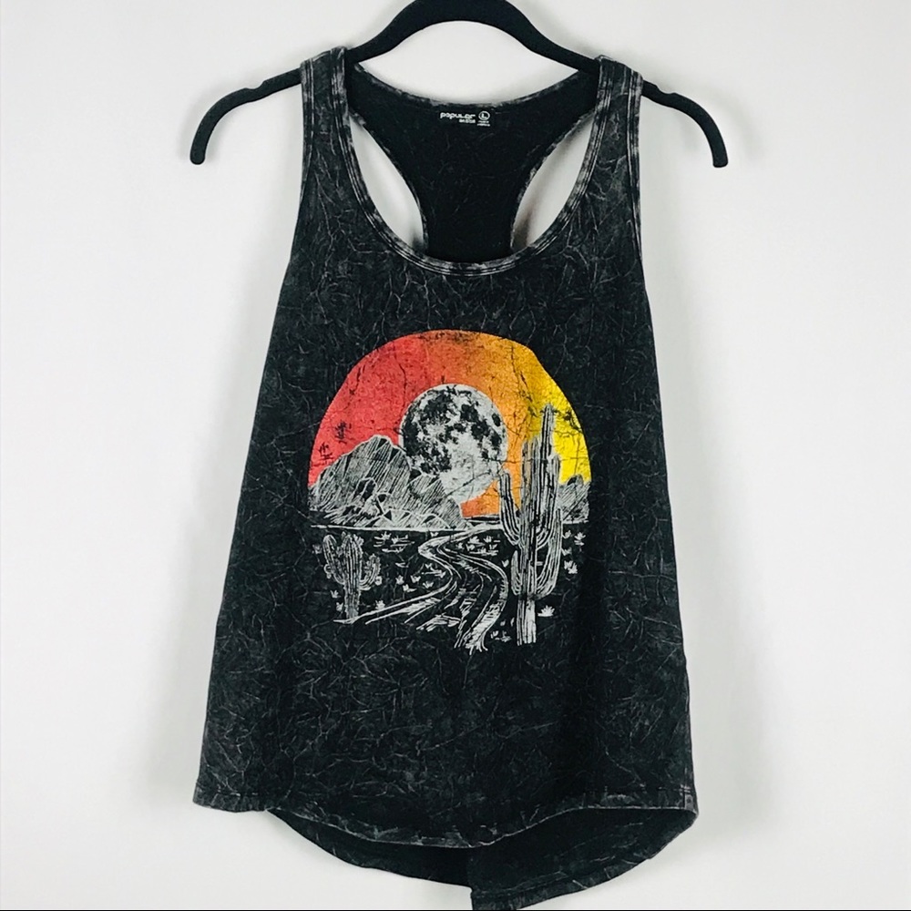 Popular Basics Desert Racer Back Tank - L
